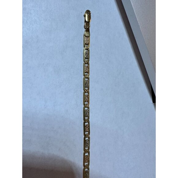 18K GOLD BRACELET GOURMETTE BUBBLES 4MM LINK MADE IN ITALY 7,9 - Picture 3 of 9